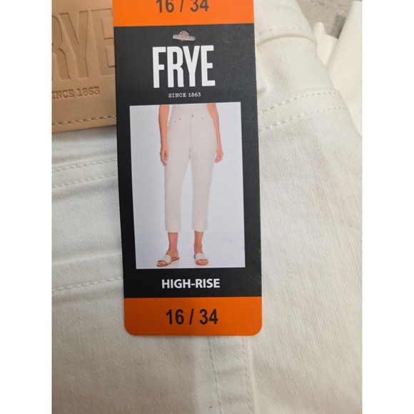 Frye Women's Cuffed Crop Jean, White, 16/34 - Picture 2 of 3